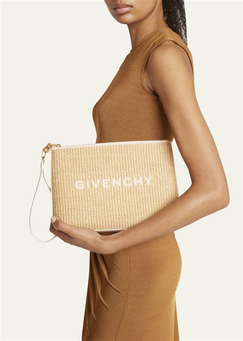 GIVENCHY travel pouch in raffia in 